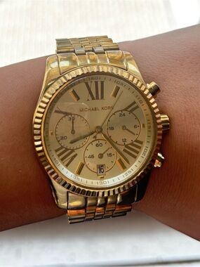 Michael Kors Gold Stainless Steel Chronograph Bracelet Watch